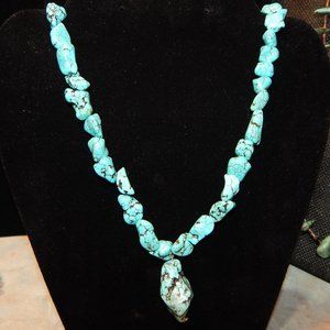 Rockin the Turquoise Nugget Necklace
